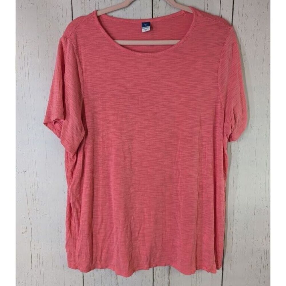 Old Navy Luxe Size XL Pink Rayon Casual Short Sleeve Womens Top